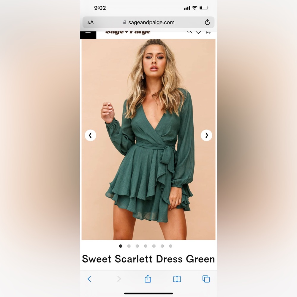 Sage and Paige sweet Scarlett dress